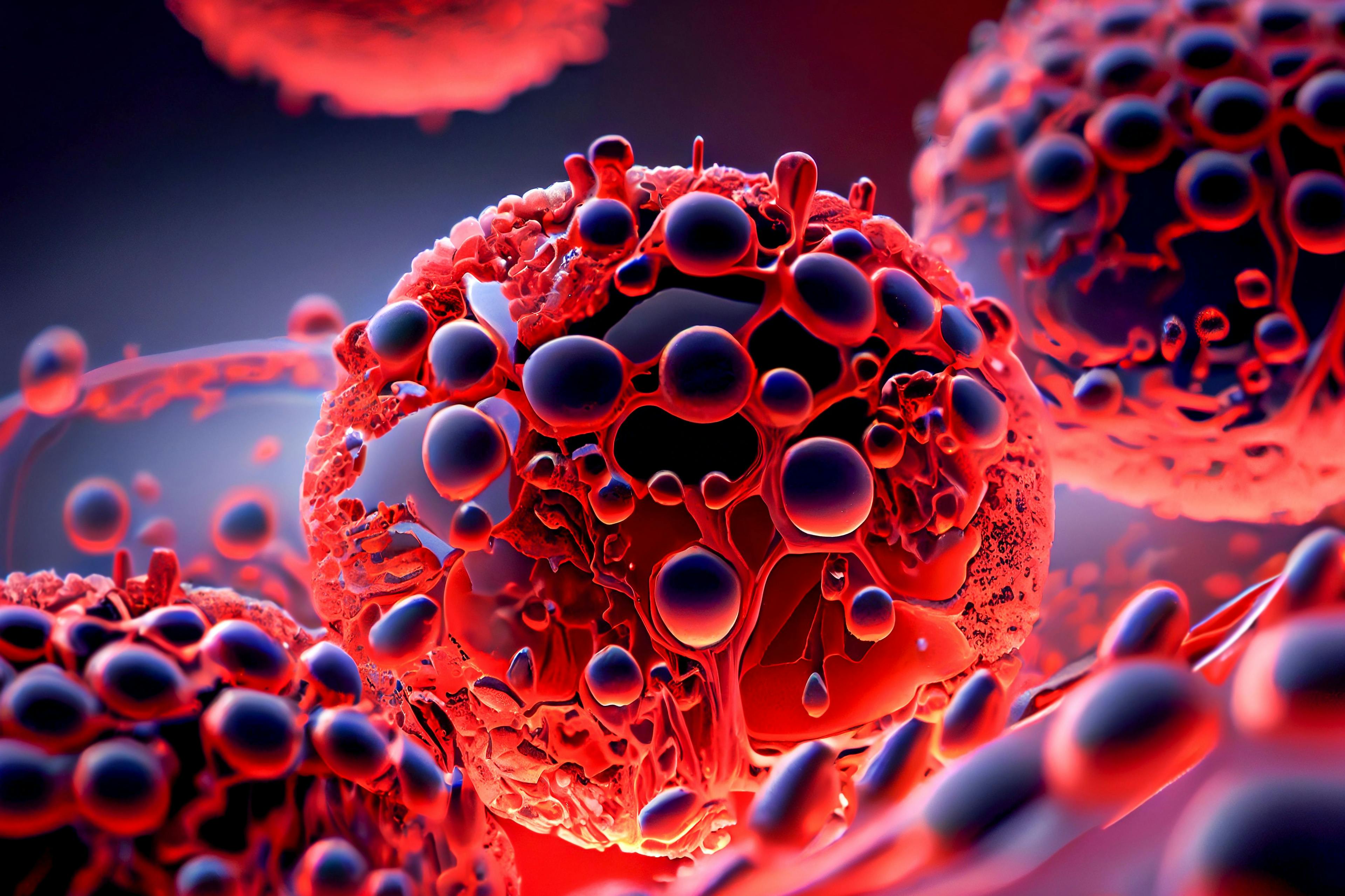 Cancer cells, malignant cells, generative ai illustration | Image Credit: © Dr_Microbe -www.stock.adobe.com