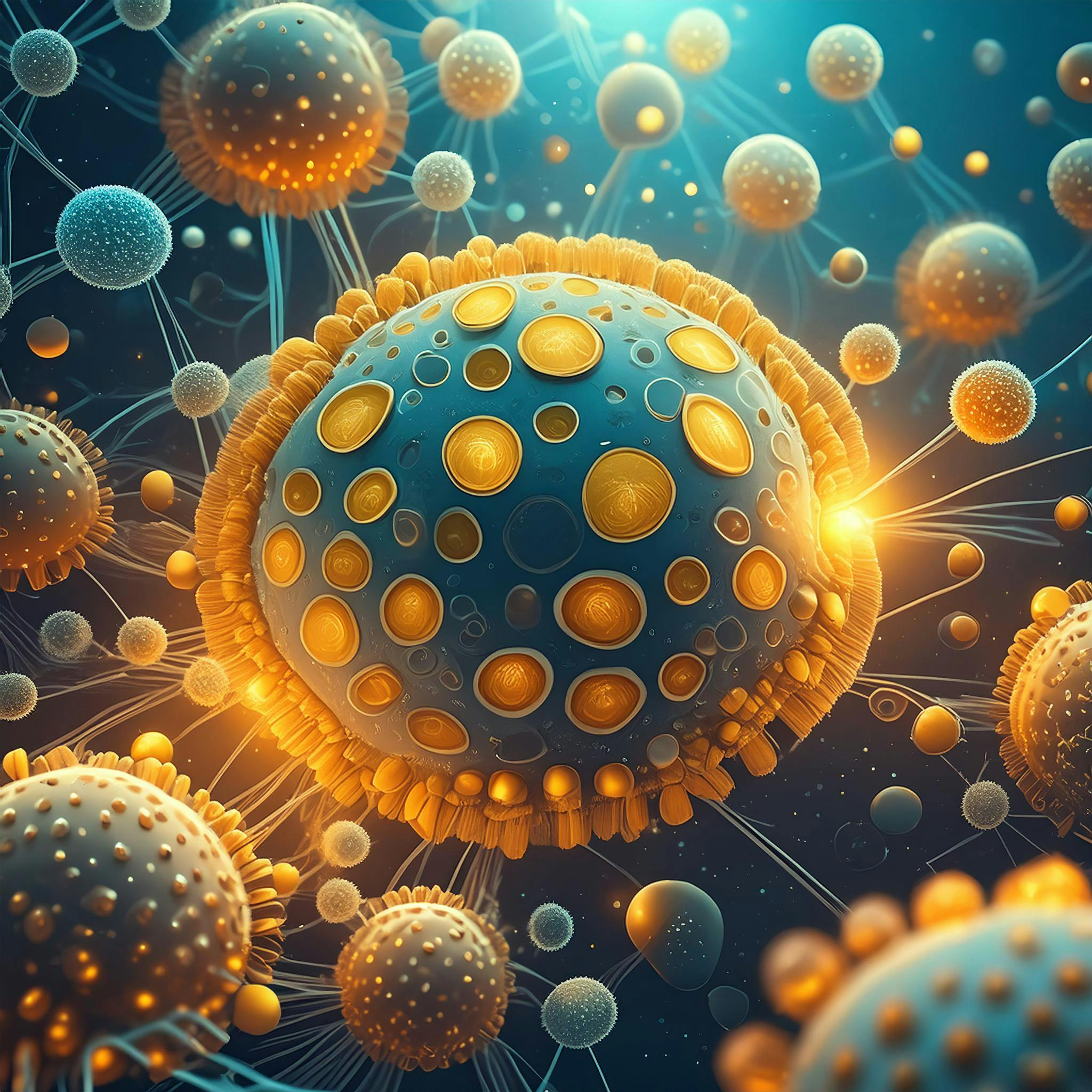 Realistic illustration of immune cells - Made with generative AI