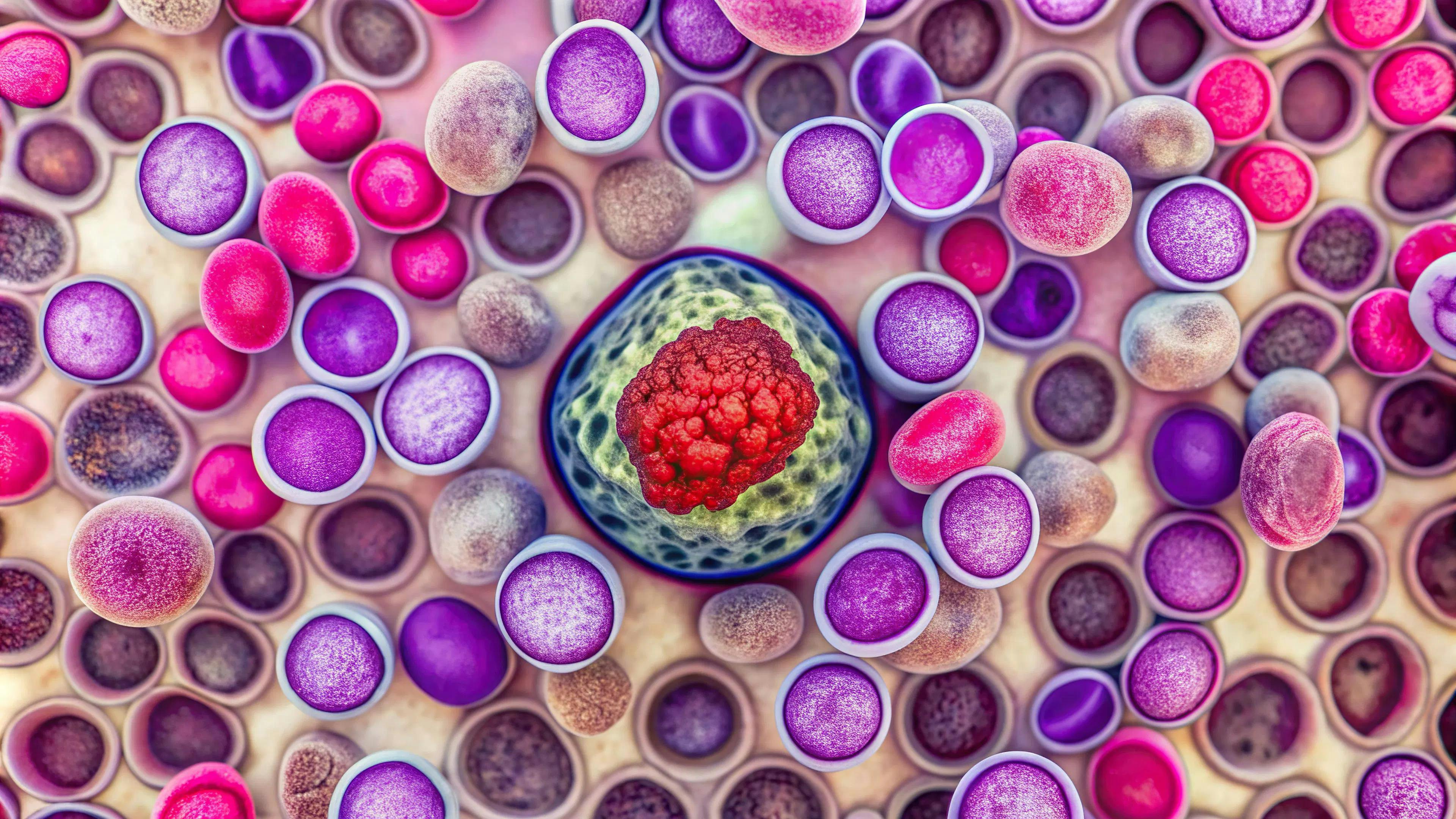 Close-up of hematopoietic niche in bone marrow: ©artsakon - stock.adobe.com