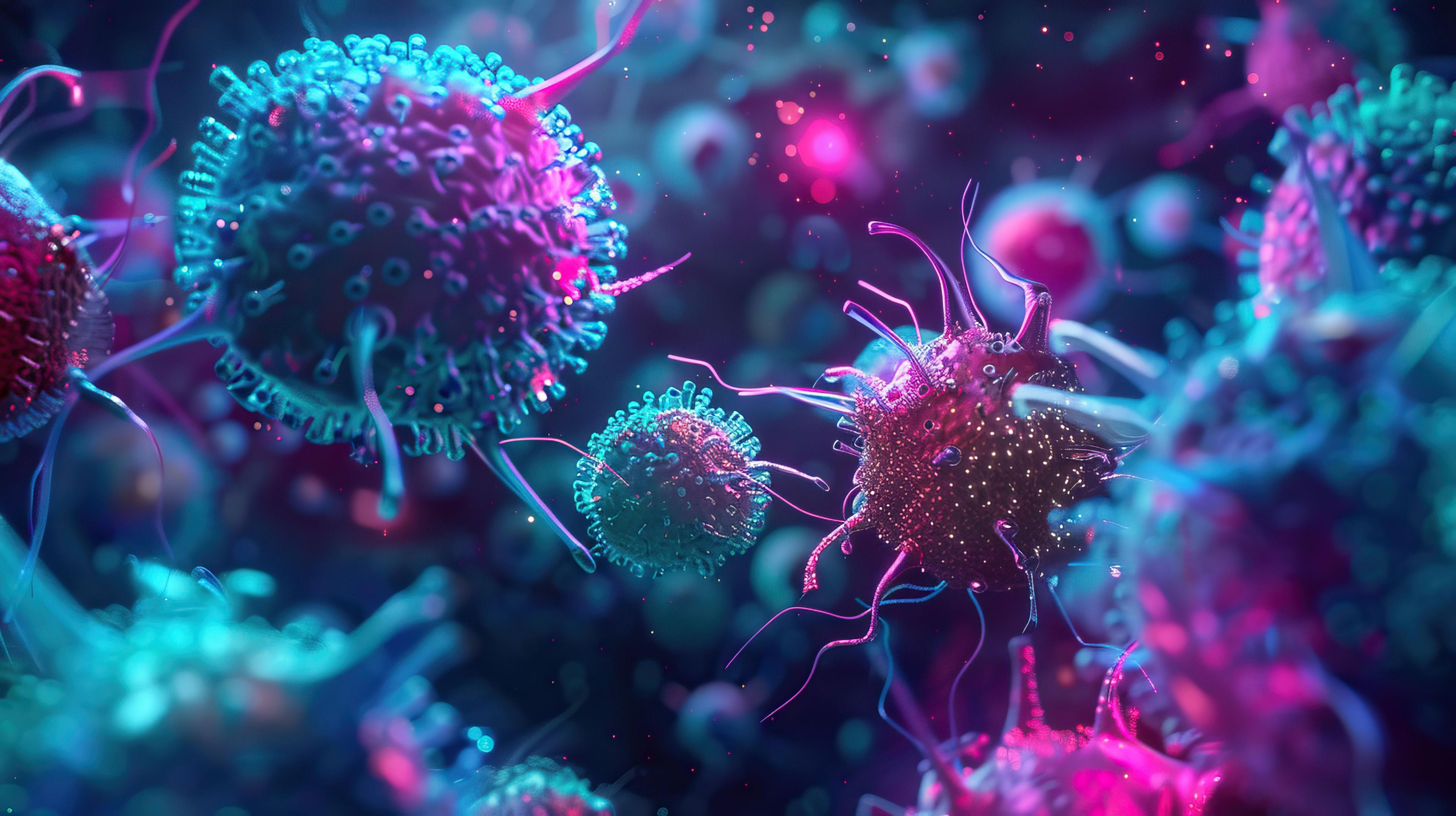 Medical illustration featuring cancer cells from a microscopic to macroscopic view: © Fay Melronna - stock.adobe.com